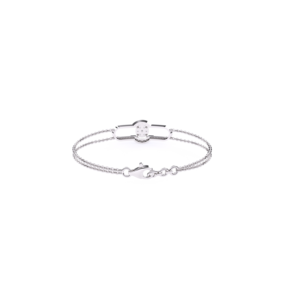 14K Rose Gold Trendy Lab Grown Diamond Bracelet